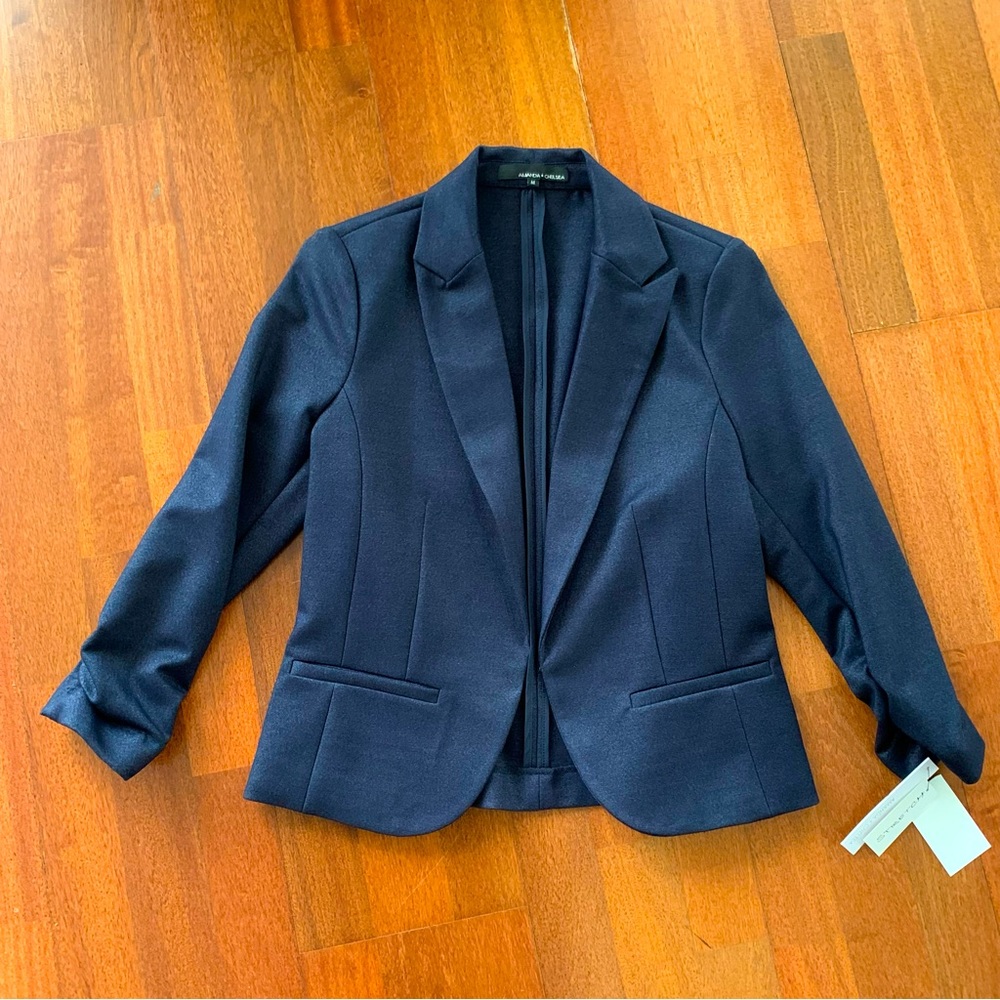 BRAND NEW Amanda & Chelsea denim ponte 3/4 sleeve jacket